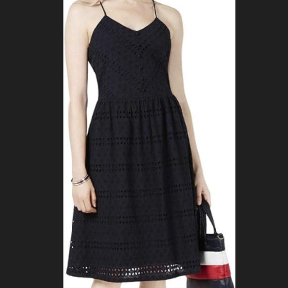Tommy Hilfiger Sleeveless Cross-Back Eyelet Dress - Size 10 NWT - Picture 1 of 5